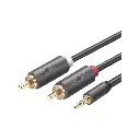 Cable Adaptador de 3.5mm Macho a 2 RCA Macho / 5 Metros Ugreen / Color Gris / Blindaje Múltiple / ABS / Alta Calidad SKU: 10513
