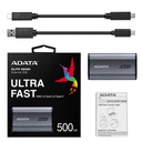SSD Externo Adata SE880, 500GB, USB-C 3.2, Gris SKU: AELI-SE880-500GCGY