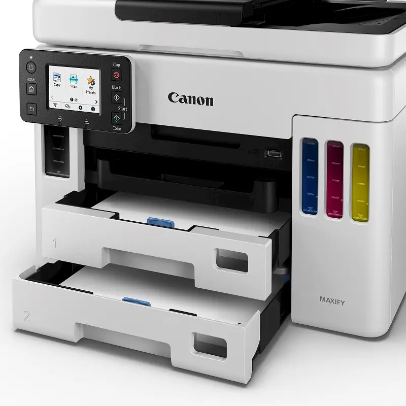 MULTIFUNCIONAL CANON MAXIFY GX7010 4 EN 1 COLOR TINTA CONTINUA, 45 PPM B-N 25 PPM A COLOR, USB, WIFI, ETHERNET, CONSUMIBLES GI-16..webp