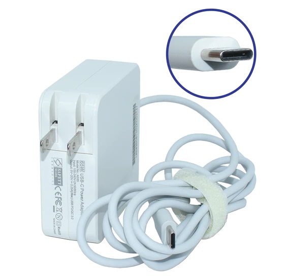 [USBC-65W] USBC-65W Adaptador de Corriente Tipo C USB-C 65W 20V/3.25A (Type C) con PD EKO SKU: USBC-65W