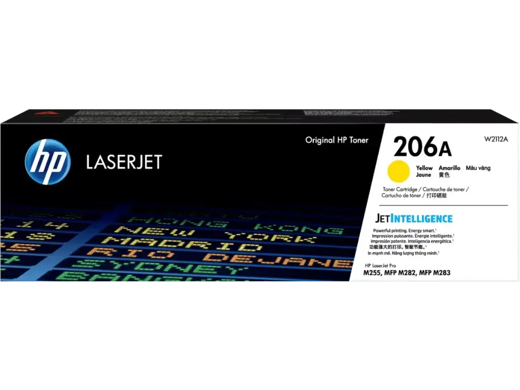 W2112A Amarillo Original Toner 206A HP LaserJet Pro M255, MFP M282, MFP M283 1,250 Páginas SKU: W2112A