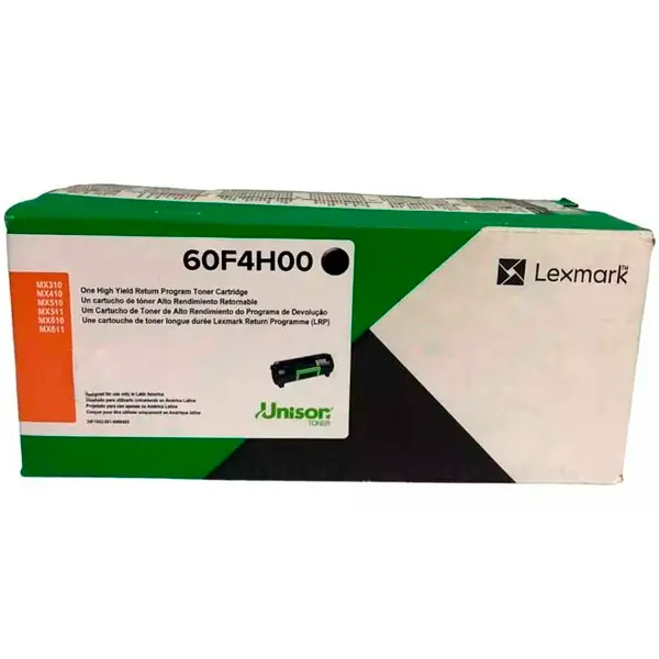60F4H00 Original Toner Lexmark 604H, Lexmark MX511de, MX410de, MX611dhe, MX310dn 10,000 Páginas SKU: 60F4H00