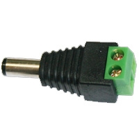 Saxxon PR-C08 Adaptador Macho Tipo Jack de 3.5 mm Plug Polarizado de 12 Vcc / Terminales Tipo Tornillo / Polarizado (+/-) / Ideal para Cámaras de Video Vigilancia. POR-C08 SKU: PSUBR12