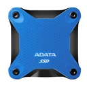 SSD Unidad de Estado Sólido externo ADATA SD600Q de 480GB, USB 3.1. Color Azul. SKU: ASD600Q-480GU31-CBL