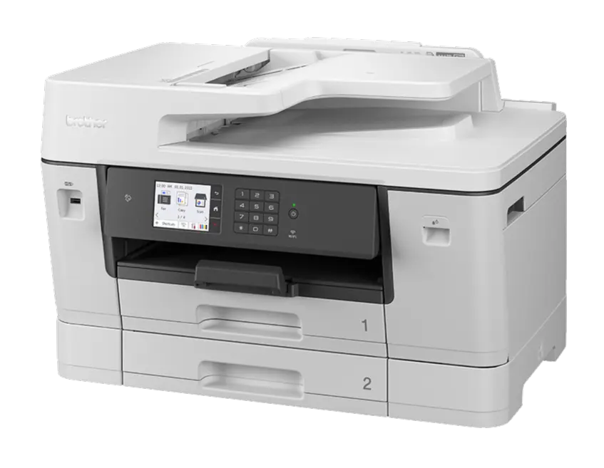 Multifuncional Brother MFCJ6940DW Inyección de Tinta, Doble Carta, Impresión Dúplex, Tabloide, A3, Impresora, Copiadora, Escaner, Fax, Wifi, Ethernet, Bypass 100 Hojas, 35ppm Negro, 27ppm Color SKU: MFC-J6940DW