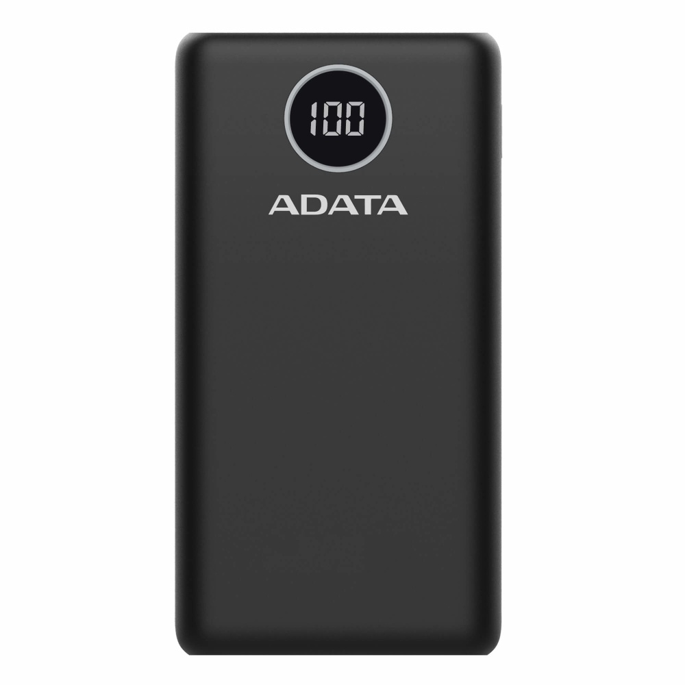Cargador Portátil Adata P20000QCD, 20.000mAh, Negro, BATDAT370  SKU: AP20000QCD-DGT-CBK