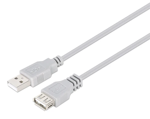 [165211] Manhattan Cable Extension USB Macho - USB Hembra, 1.8 Metros, Gris SKU: 165211