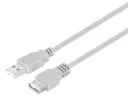 Manhattan Cable Extension USB Macho - USB Hembra, 1.8 Metros, Gris SKU: 165211