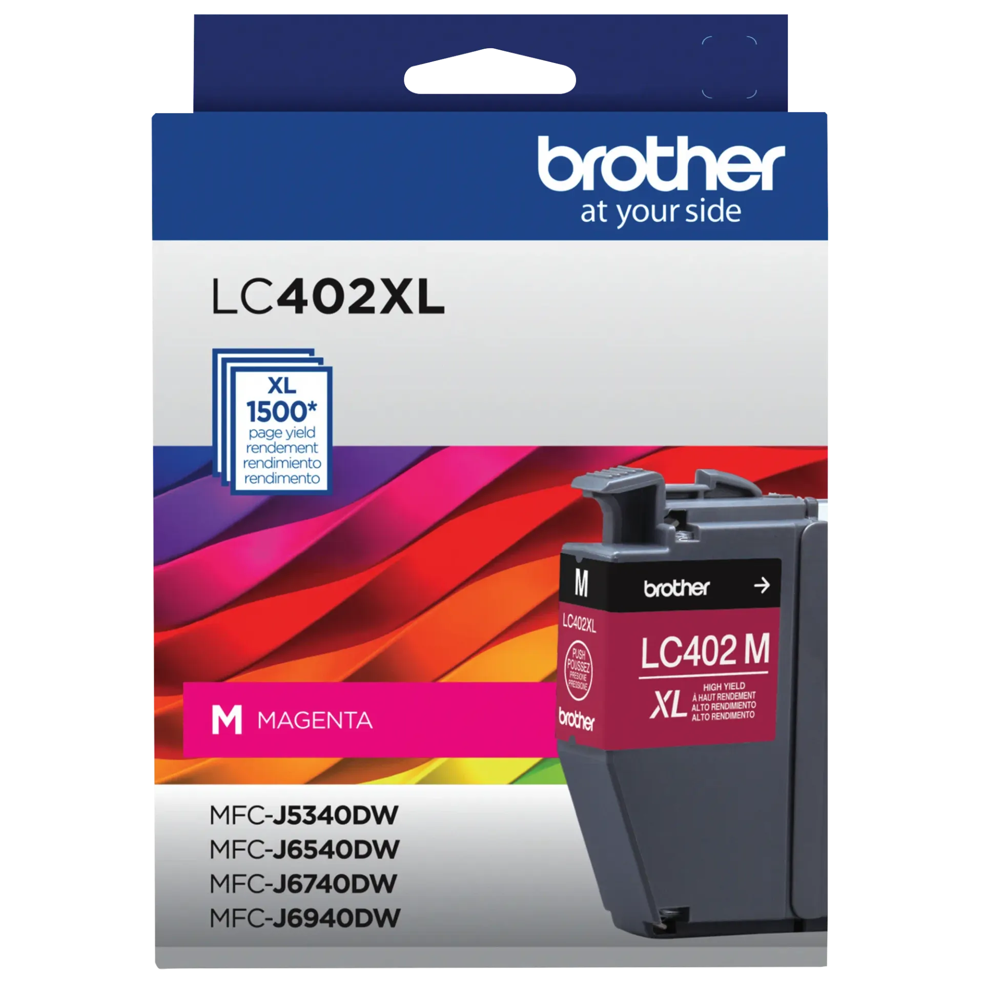 LC402XL Magenta Original Cartucho Brother MFC-J5340DW, MFC-J6540DW, MFC-J6740DW, MFC-J6940DW Alto Rendimiento, 1500 Páginas SKU: LC402XLM