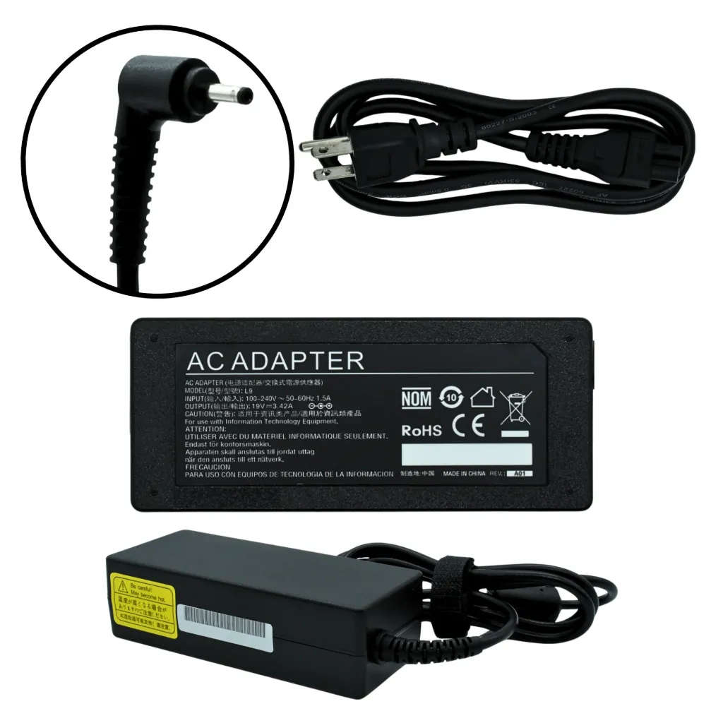 EK-L9 Adaptador de Corriente 65W 19V-3.42A (3.0*1.1) Marca EKO (Similar OTAC-E79) SKU: EK-L9