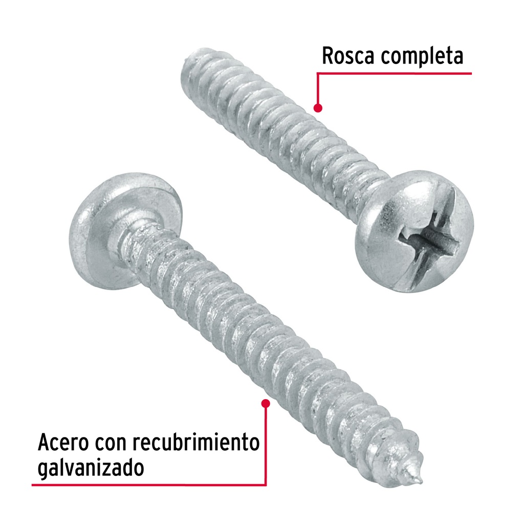 Bolsa con 200 pijas para lámina, #8 x 1-1/4", Fiero PILA-8X1-1/4 CAMARA Fiero SKU: 44416