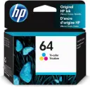 HP 64 Tricolor Original Cartucho de Tinta HP64 HP Envy Inspire 7200e, 7900e Series, HP Envy photo 6200, 7100, 7800 Series HP Tango X SKU: 