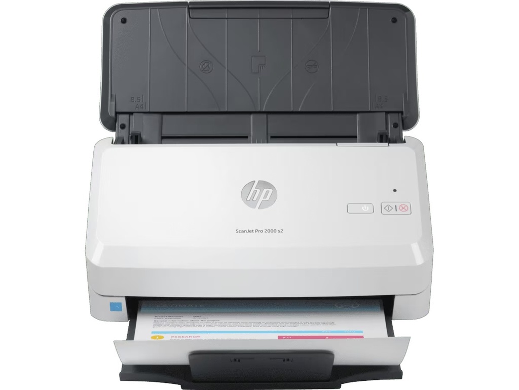 Scanner HP Scanjet Pro 2000 s2, 600 x 600DPI, Escáner Color, Escaneado Dúplex, USB 3.0, 35 Negro/Blanco, Capacidad para 50 Hojas SKU: 6FW06A