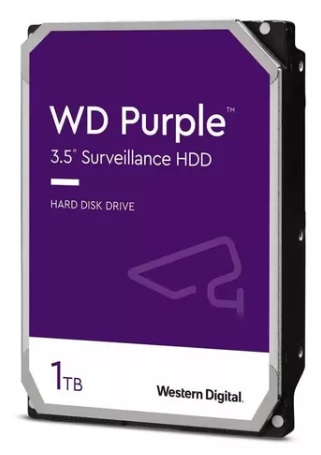 Disco Duro para Videovigilancia Western Digital WD Purple 3.5'', 1TB, SATA III, 6 Gbit/s, 64MB Caché, HD-2950 SKU: WD11PURZ