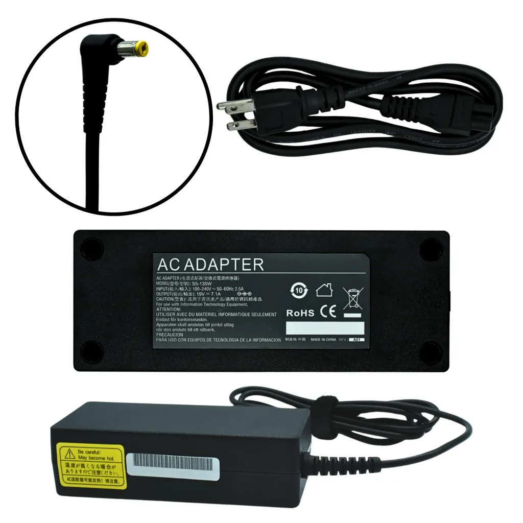 EK-S5-135W Adaptador de Corriente 135W 19V 7.1A (5.5*1.7) Marca EKO (Similar OTAC-E55 135W) SKU: EK-S5-135W