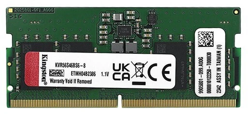 Memoria RAM Kingston KVR52S42BS6-8 DDR5, 5200MHz, 8GB, Non-ECC, CL42, SO-DIMM
SKU: KVR52S42BS6-8
