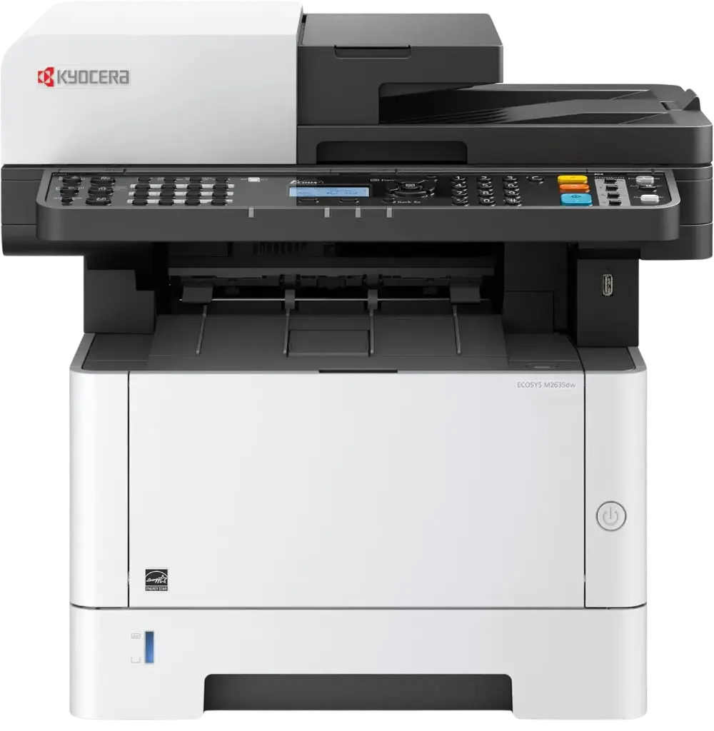 Multifuncional Kyocera ECOSYS M2635dw, Blanco y Negro, Láser, Inalámbrico, Impresora, Copiadora, Escáner, Fax, Wifi  SKU: 1102S22US0 Cama plana oficio Impresion a doble cara