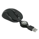Mini Mouse Retráctil Perfect Choice Óptico Easy Line 993346, Alámbrico, USB, 1000DPI, Negro MS-778 SKU: EL-993346