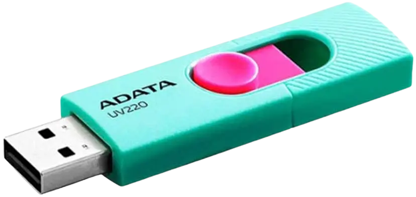 Memoria USB Adata UV220, 32GB, USB 2.0, Rosa/Turquesa RAM-4072 SKU: AUV220-32G-RGNPK
