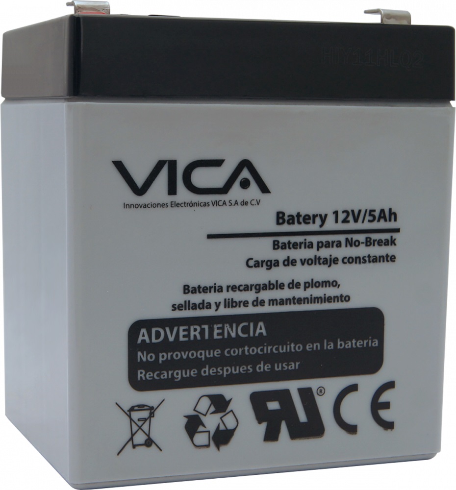 [VICA 12V-5AH] Vica Batería de Reemplazo para No Break VICA 12V-5AH, 12V, 5Ah FR-1387 SKU: VICA 12V-5AH