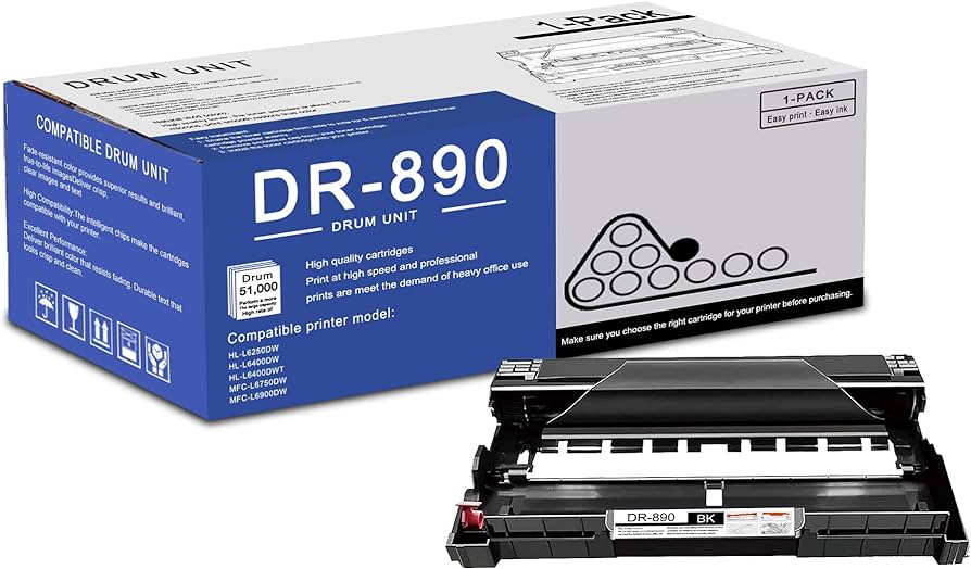 DR890 Original Unidad de Imagen Drum Brother DR-890 HL-L6250DW, L6400DW, MFC-L6750DW, MFC-L6900DW 50,000 Pag. SKU: DR890