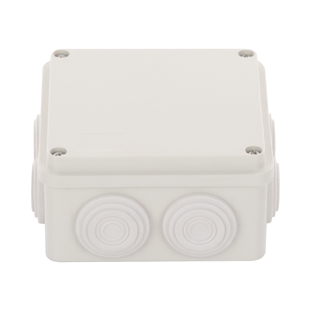 [PST-1010-ER] Gabinete Derivación de Plástico (100 X 100 X 54 mm) con 6 Glándulas de Goma Caja de Conexiones PRECISION SKU: PST-1010-ER