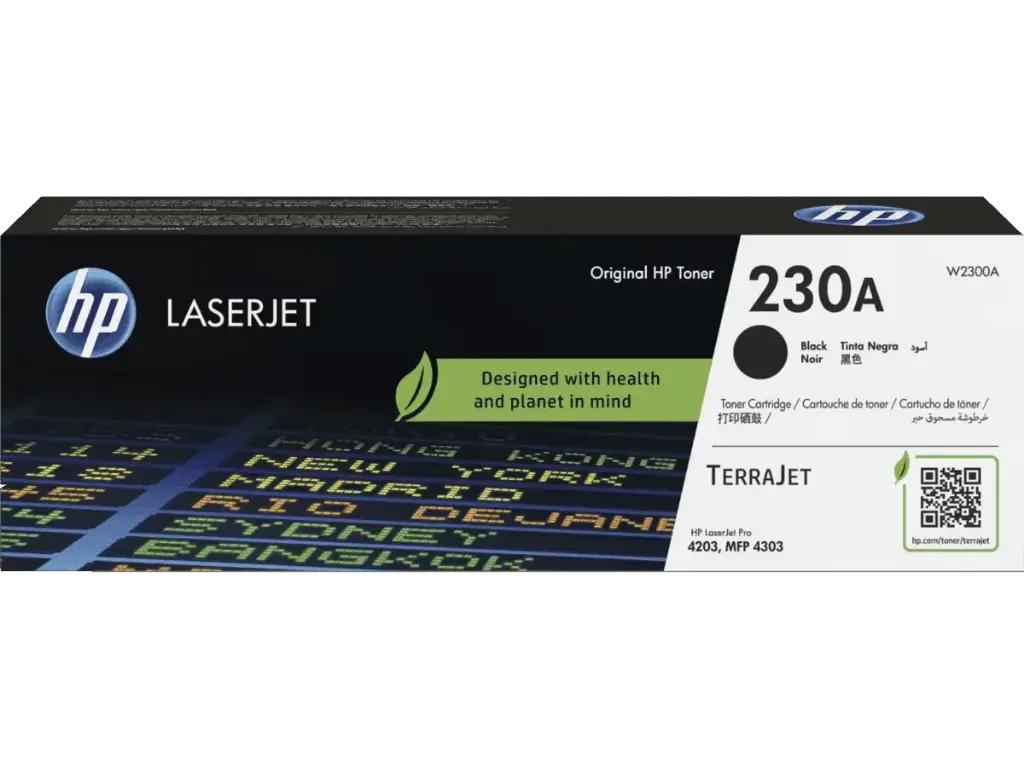 W2300A Negro Original Toner 230A HP Color LaserJet Pro 4201dn,dw,  4203cdn,dw,  4303dw,fdn 4301dw 2,000 Páginas SKU: W2300A