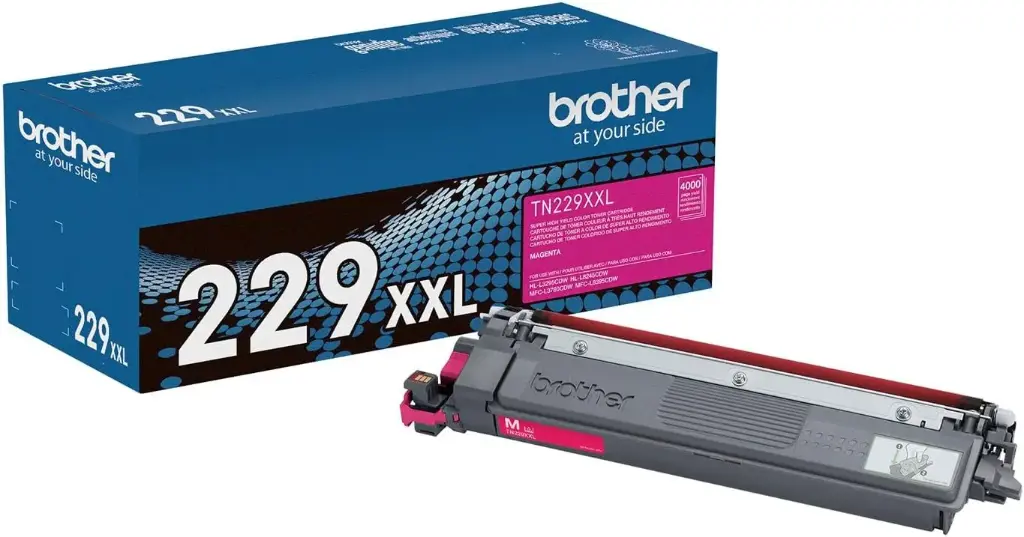 TN229XXLM Magenta Original Cartucho de Toner Brother TN-229XXLM HL-L3220CDW, HL-L3280CDW, HL-L3295CDW, HL-L3300CDW, HL-L8245CDW, MFC-L3720CDW, MFC-L3765CDW, MFC-L3780CDW, MFC-L8395CDW 4,000 Pag. SKU: TN229XXLM