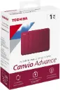 Disco Duro Externo Toshiba Canvio Advance V10 2.5", 1TB, USB 3.0, Rojo, para Mac/PC SKU: HDTCA10XR3AA