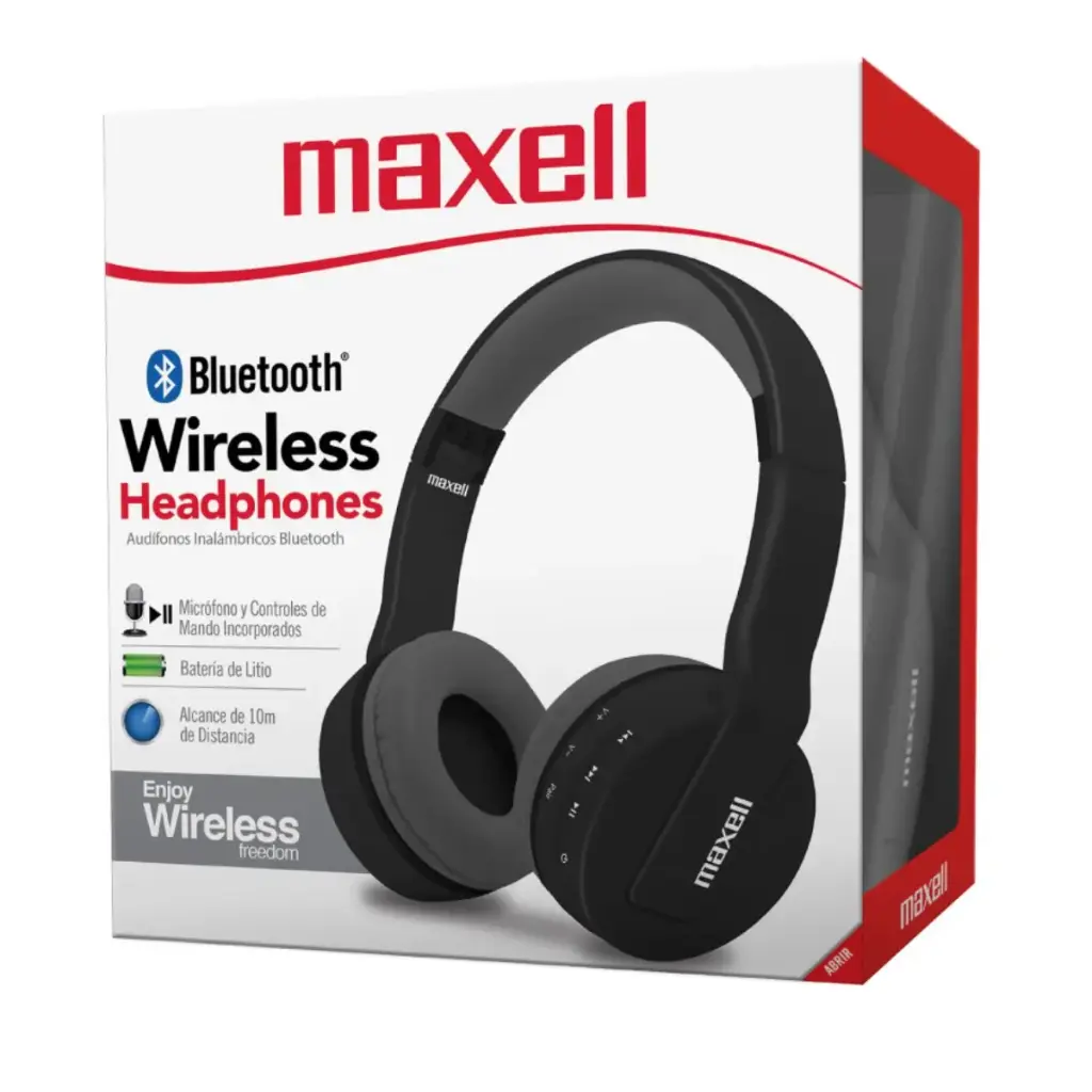 Maxell Audífonos con Micrófono MXH-BT800, Bluetooth, Inalámbrico, 3.5mm 