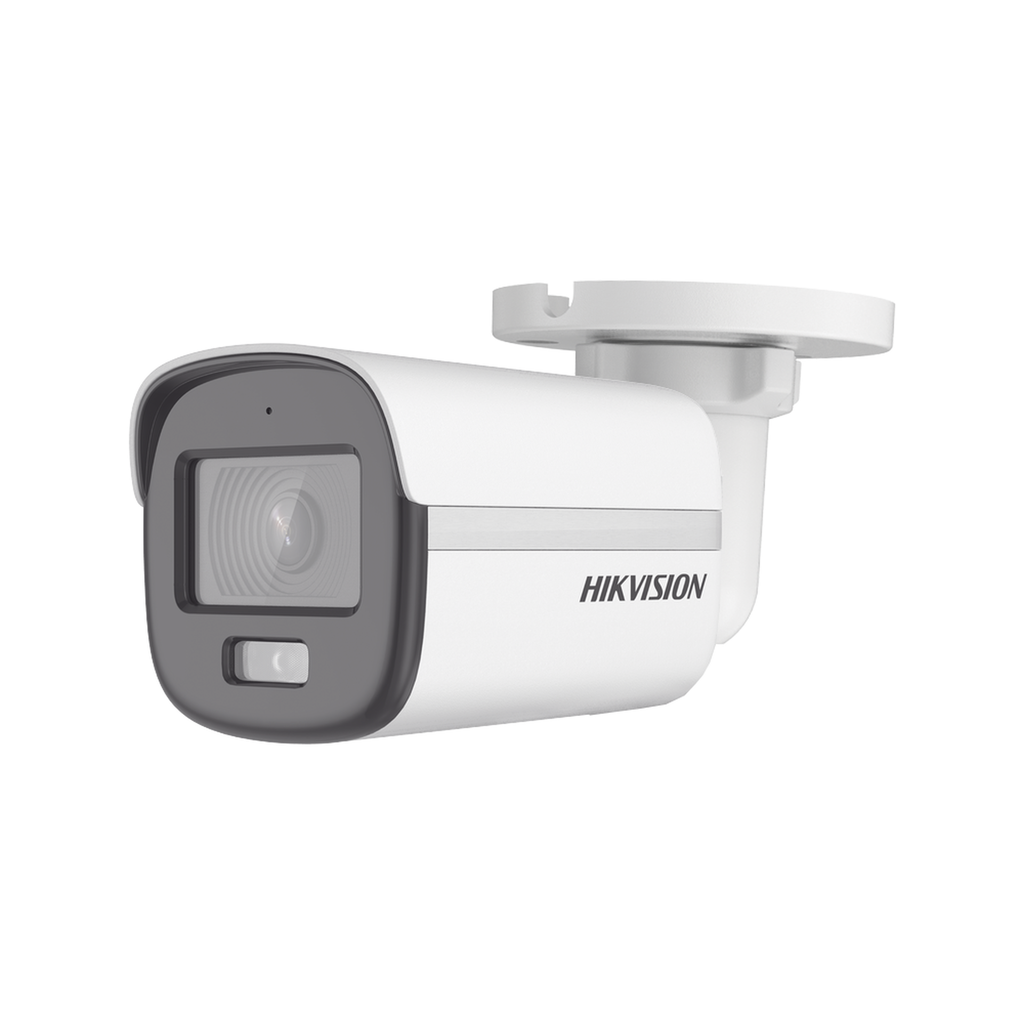Cámara Hikvision Bala TURBOHD 3K (5 Megapixel) / Lente 2.8 mm / Micrófono Integrado / Imagen a Color 24/7 (ColorVu) / Luz Blanca 20m / Exterior IP67 / dWDR / 4 Tecnologías SKU: DS-2CE10KF0T-FS