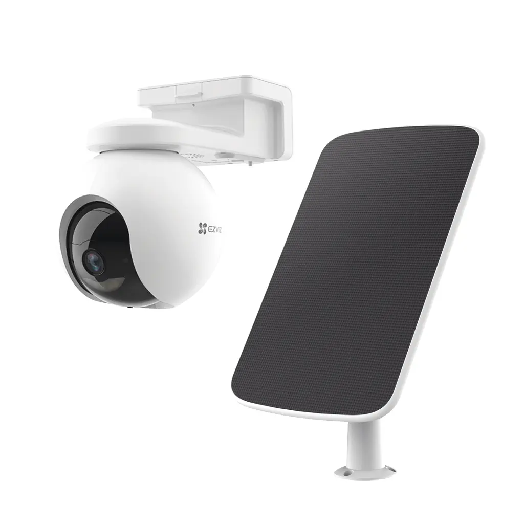 Kit de Cámara de Batería Recargable y Panel Solar, Wi-Fi, EZVIZ Almacenamiento Gratuito en Memoria Interna de 32 GB / Incluye 1 pieza de CS-HB8 y 1 Pieza de CS-CMT-SOLARPANEL-C SKU: CS-HB8/K