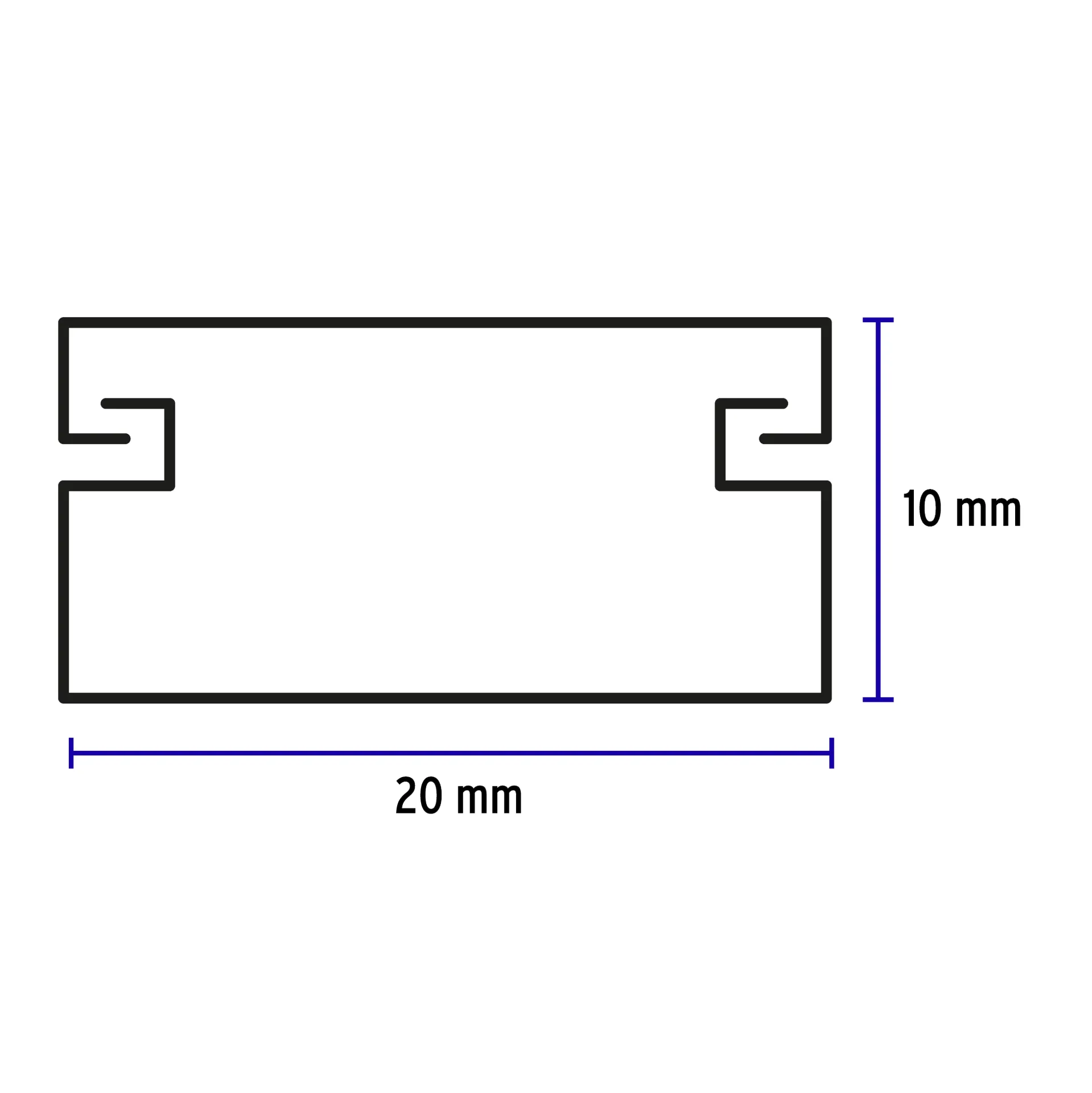 Canaleta de 1 vía 10mm x 20 mm, con adhesivo, Volteck CAN-1020A CAMARA SKU: 46284