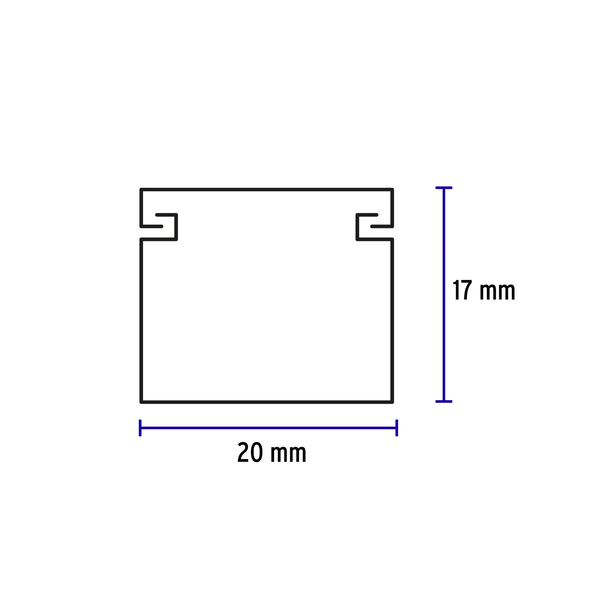 Canaleta de 1 vía 17mm x 20 mm, con adhesivo, Volteck CAN-1720A SKU: 45041