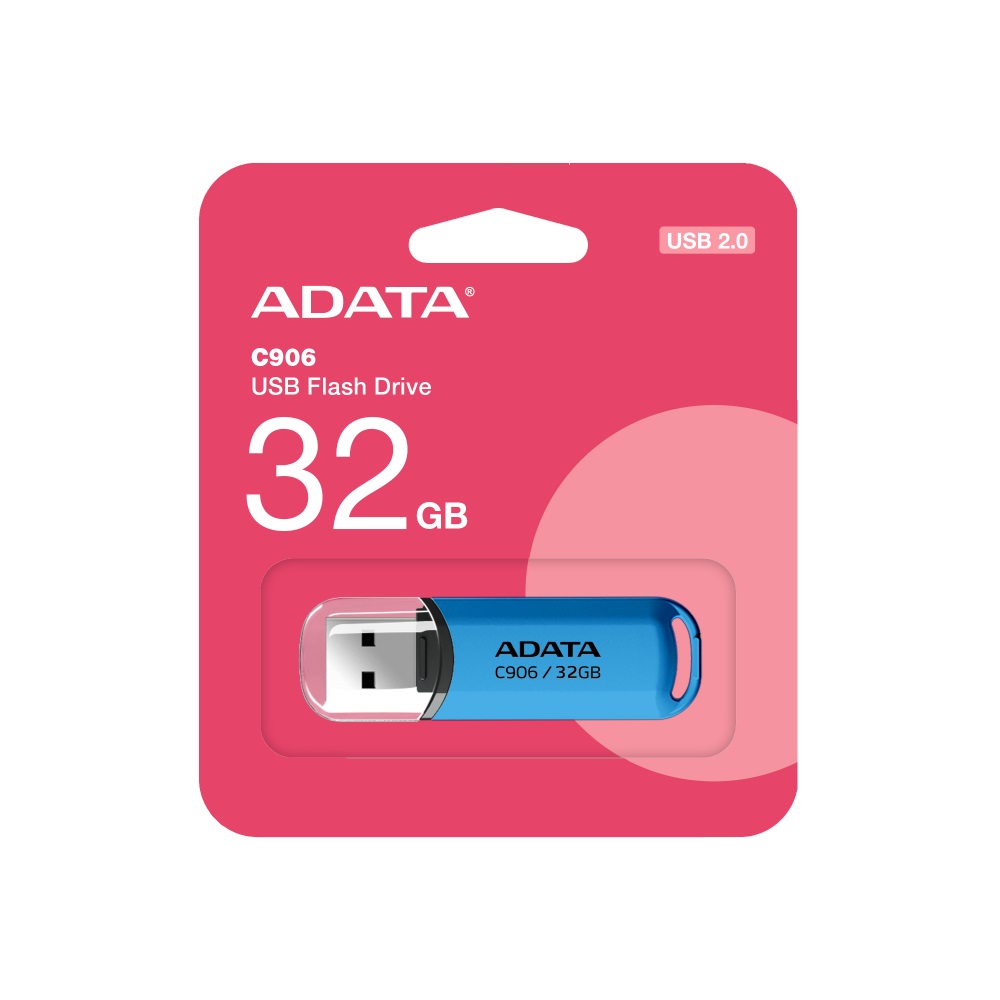 [AC906-32G-RWB] Memoria USB Adata C906, 32GB, USB 2.0, Azul, RAM-4188 SKU: AC906-32G-RWB