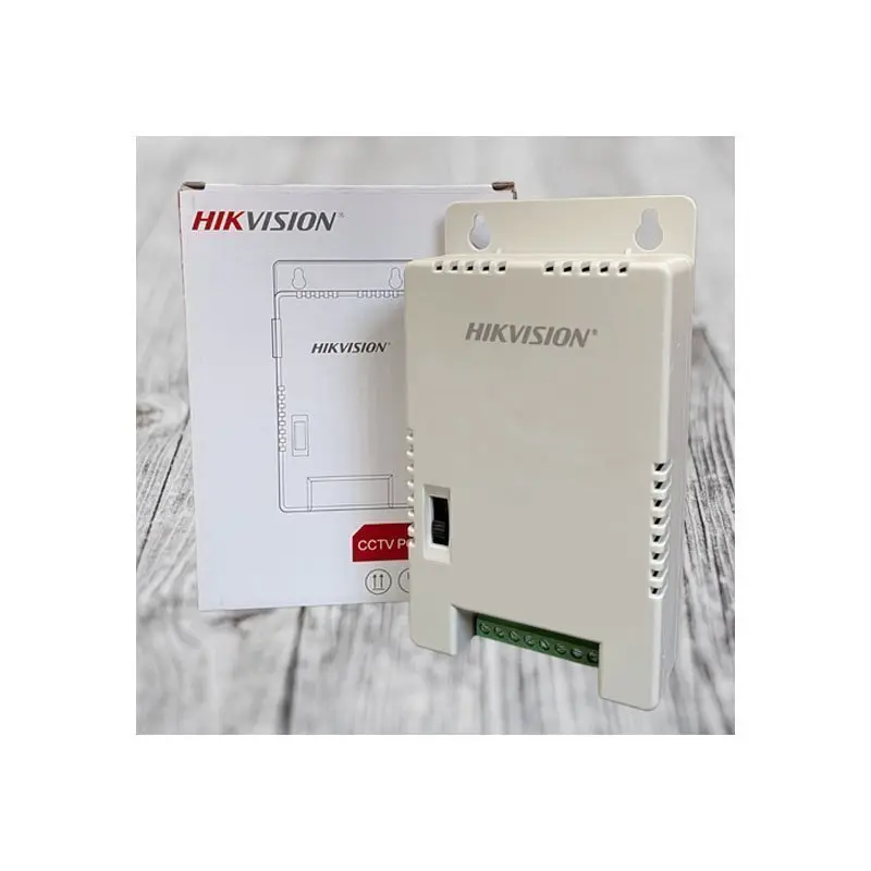 Fuente de Poder Regulada 12 Vcc, 13.5 Vcc, 15 Vcc para 4 Cámaras, 1 Amp por Salida, Voltaje de Entrada 90 - 130 VCA, Filtro de Ruido para Cámaras 4K / Modo para Largas Distancias Hikvision SKU: DS-2FA1225-C4/K