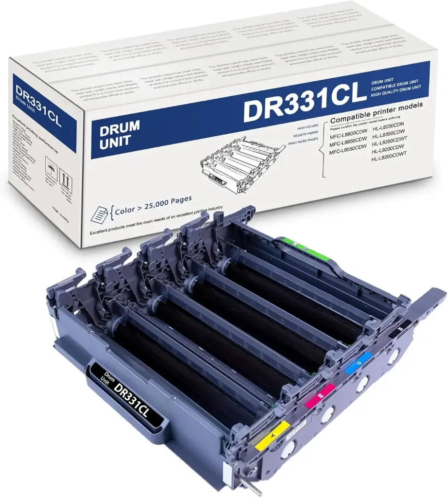 DR331CL Original Unidad de Imagen Drum Brother DR-331CL HL-L8250CDN, HL-L8350CDW, HL-L8350CDWT, HL-L9200CDWT, MFC-L8600CDW, MFC-L8850CDW y MFC-L9550CDW 25,000 Páginas SKU: DR331CL