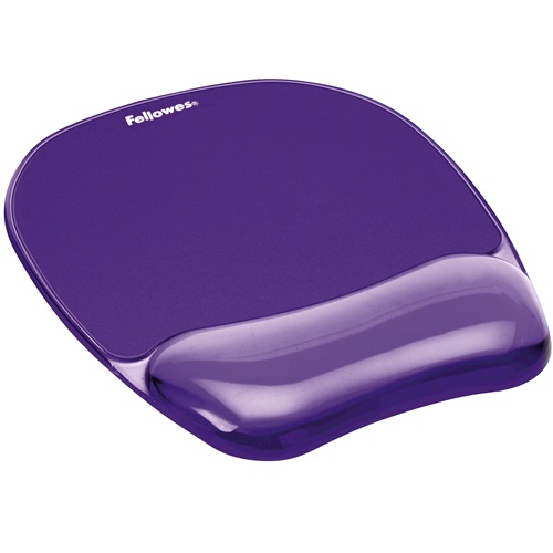 [91441] Mousepad Fellowes con Descansa Muñecas de Gel Crystal, 20x23cm, Grosor 2cm, Púrpura SKU: 91441