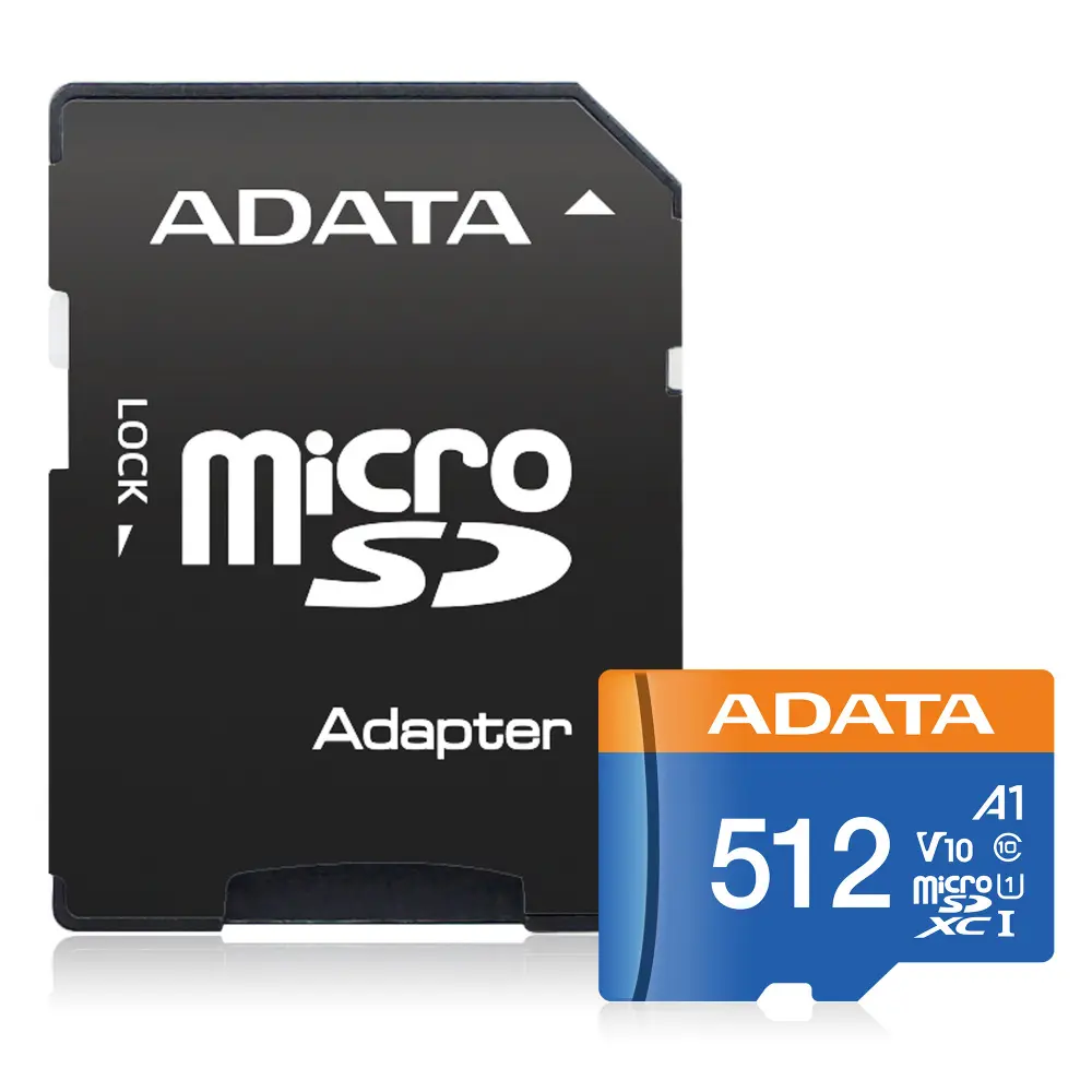 Memoria Flash Adata Premier, 512GB MicroSDXC UHS-I Clase 10, con Adaptador SKU: AUSDX512GUICL10A1-RA1