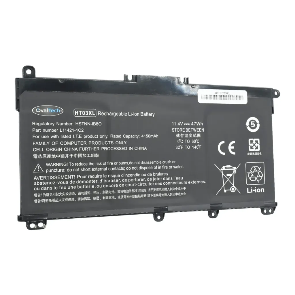 OTHHT03XL Bateria 11.55V 41.9Wh/3630mAh para HP Pavilion 14-CE 14-CF 14-cm 14-CK 14-DF 14-MA 15-DA 15-CS 15-DB HP 240 245 250 255 G7 340 348 G5 HT03XL marca Ovaltech SKU: OTHHT03XL