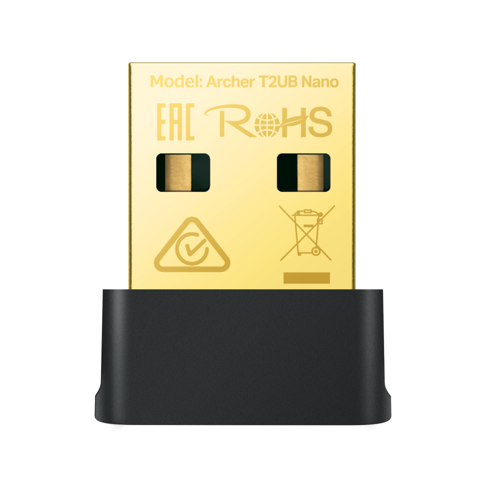 [ARCHER T2UB NANO] TP-Link Adaptador de Red Wifi Bluetooth AC600, USB Archer T2UB Nano, Inalámbrico, WLAN, 433Mbit/s, 2.4/5GHz NIC-4205 SKU: ARCHER T2UB NANO