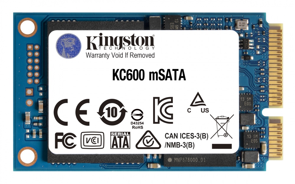 SSD Unidad de Estado Sólido Kingston KC600 mSATA Utilizando la Interfaz SATA Rev. 3.0, NAND 3D TLC 512Gb, SKU: SKC600MS/512G