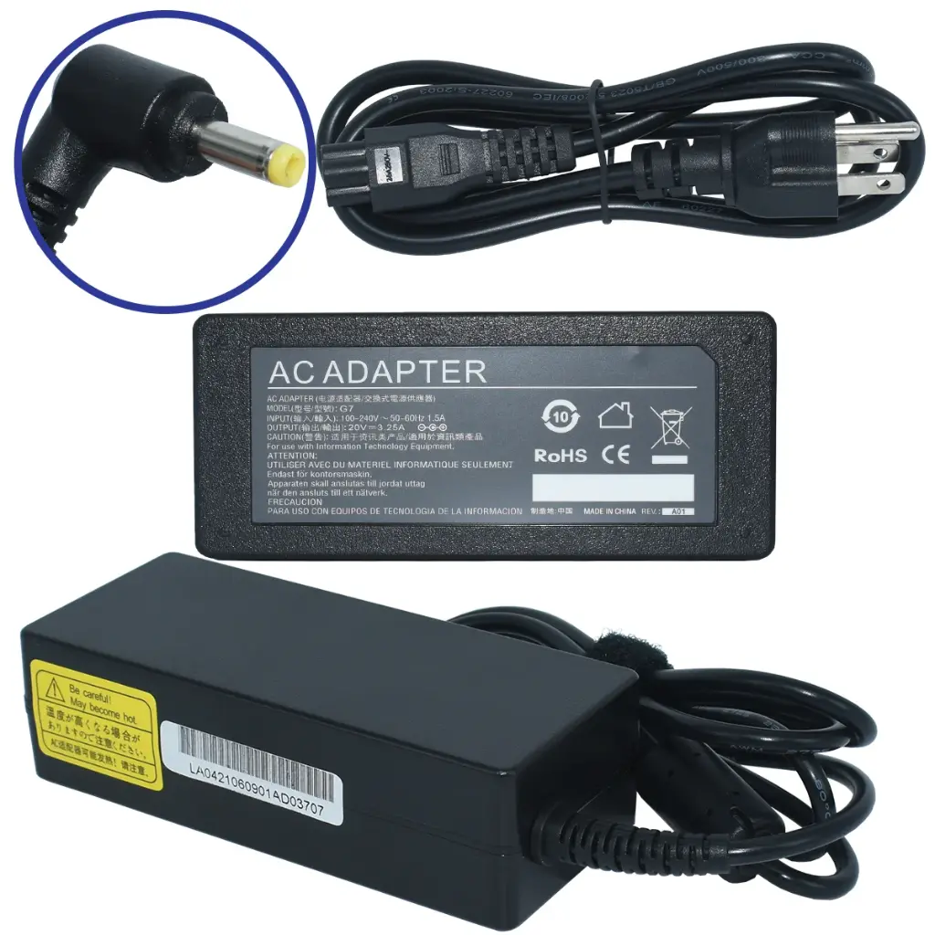 EK-G7 Adaptador de Corriente 65W 20V/3.25A (4.0*1.7) Marca EKO (Similar OTAC-E67) SKU: EK-G7