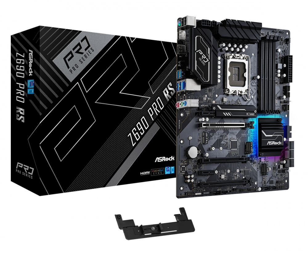 [Z690 PRO RS] Tarjeta Madre ASRock ATX Z690 PRO RS, 12va, 13va, 14va Generación, S-1700, Intel Z690, HDMI, Displayport, Máximo128GB, 4 x DDR4, ATX, para Intel Motherboard, MB-1343 SKU: Z690 PRO RS