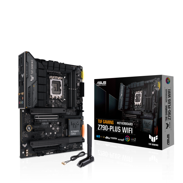 [TUF GAMING Z790-PLUS WIFI] Tarjeta Madre ASUS ATX TUF GAMING Z790-PLUS WIFI, S-1700, Intel Z790, HDMI, DisplayPort, 4 x DIMM, Max. 192GB, DDR5 para Intel Motherboard, ATX, Sop. Gen. 12va, 13va, 14va. SKU: TUF GAMING Z790-PLUS WIFI