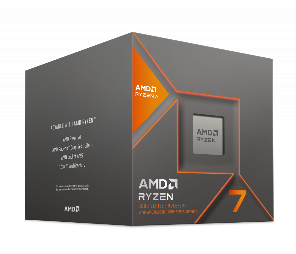 Procesador AMD Ryzen 7 8700G con Gráficos Radeon 780M, S-AM5, 4.20GHz, 8-Core, 16MB L3 Cache, con Disipador Wraith Spire SKU: 100-100001236BOX