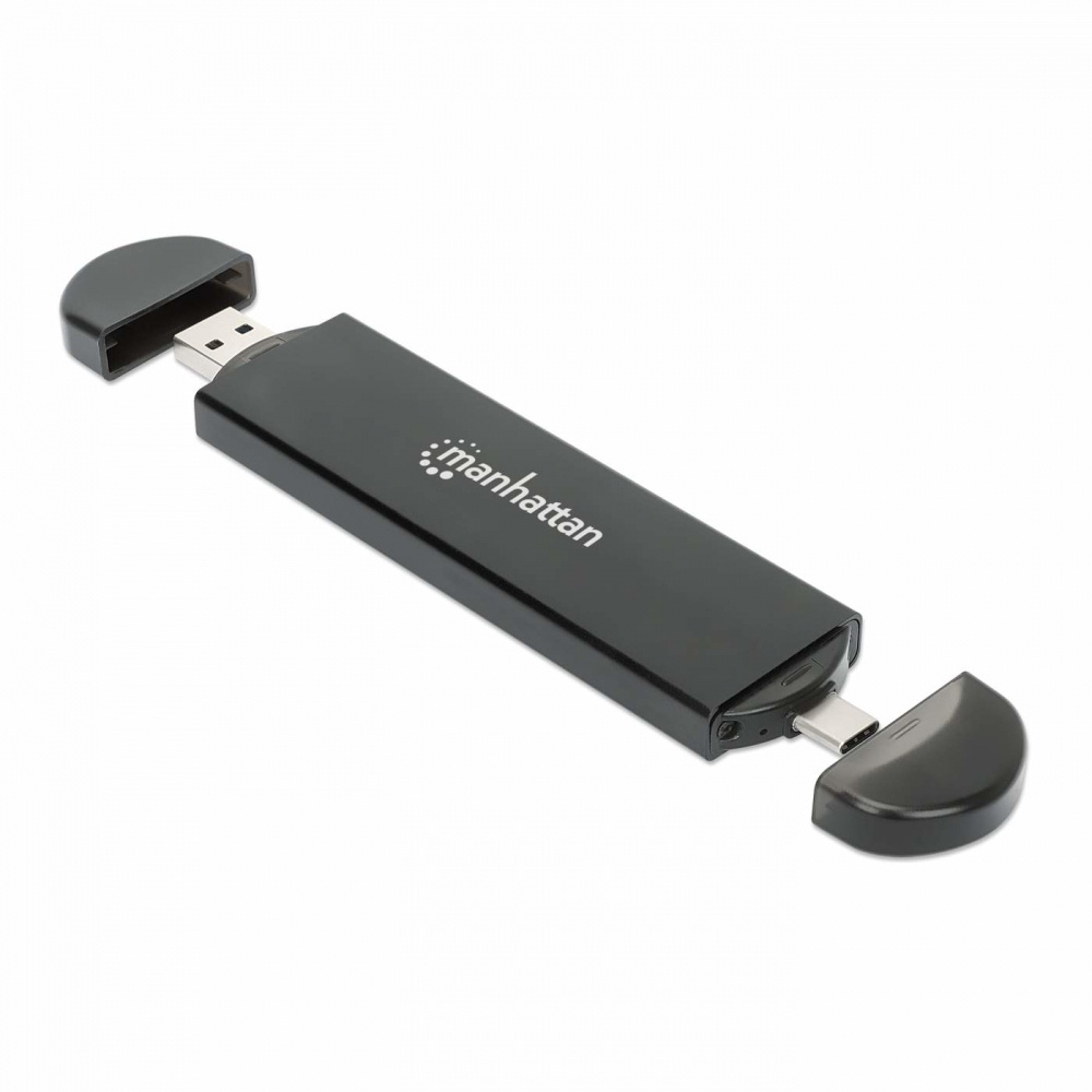 Manhattan Gabinete de SSD M.2, USB-A/USB-C, M.2 NVMe Negro, Conector USB-C y USB-A integrado CS-850 SKU: 130639