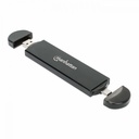Manhattan Gabinete de SSD M.2, USB-A/USB-C, M.2 NVMe Negro, Conector USB-C y USB-A integrado CS-850 SKU: 130639