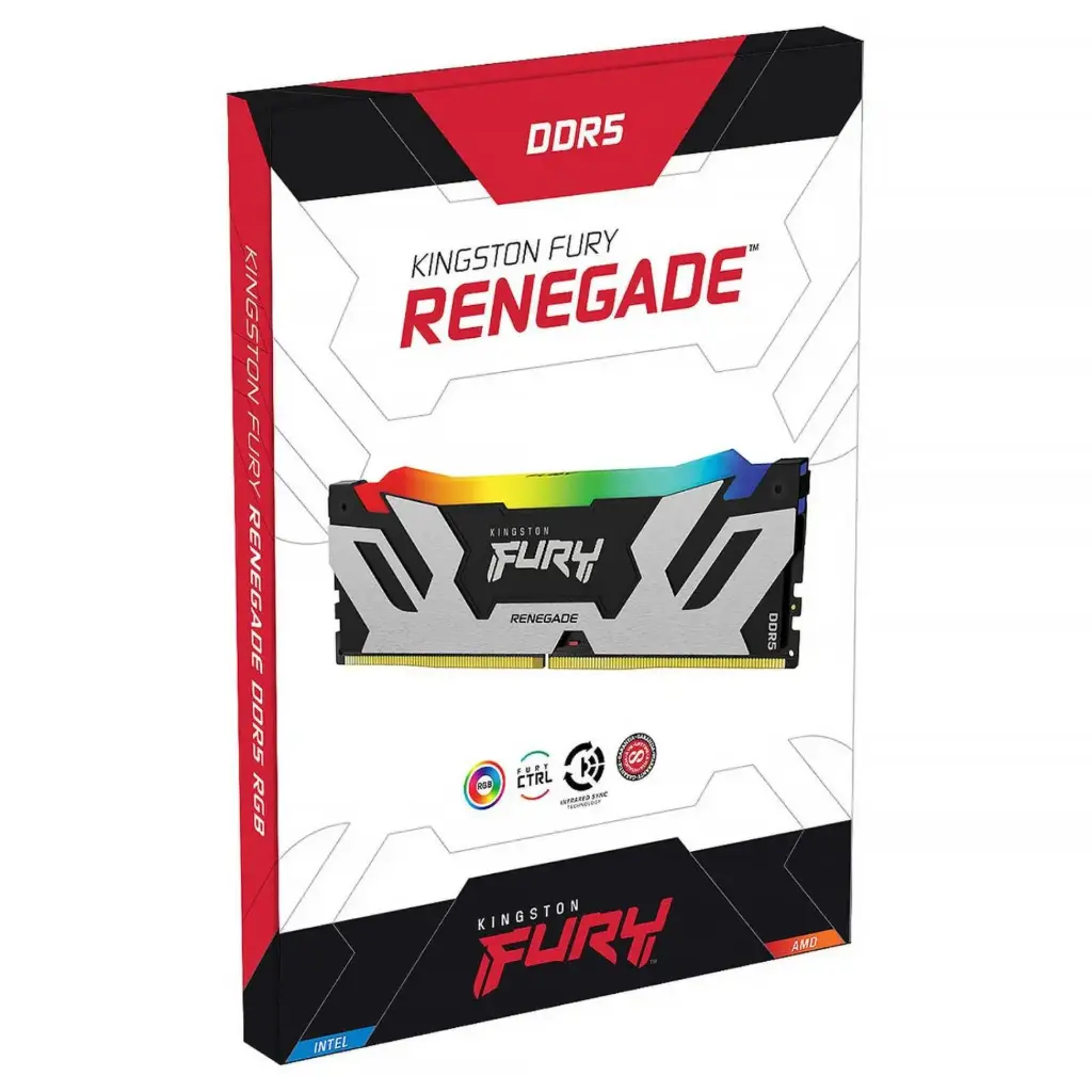[KF560C32RSA-16] Memoria RAM UDIMM Kingston Fury Renegade RGB, 6000MHz, 16GB, Non-ECC, CL32, XMP RAM-4037 SKU: KF560C32RSA-16