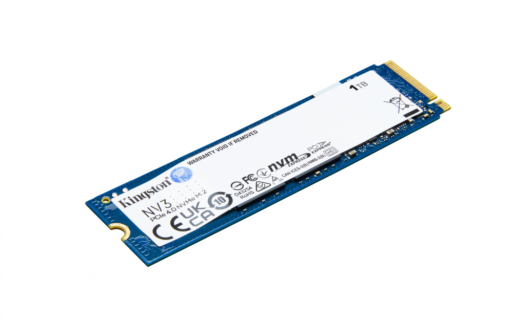 SSD Unidad de Estado Sólido Kingston NV3 NVMe, 1TB, PCI Express 4.0, M.2 Gen 4x4 NVMe, HD-3178 SKU: SNV3S/1000G